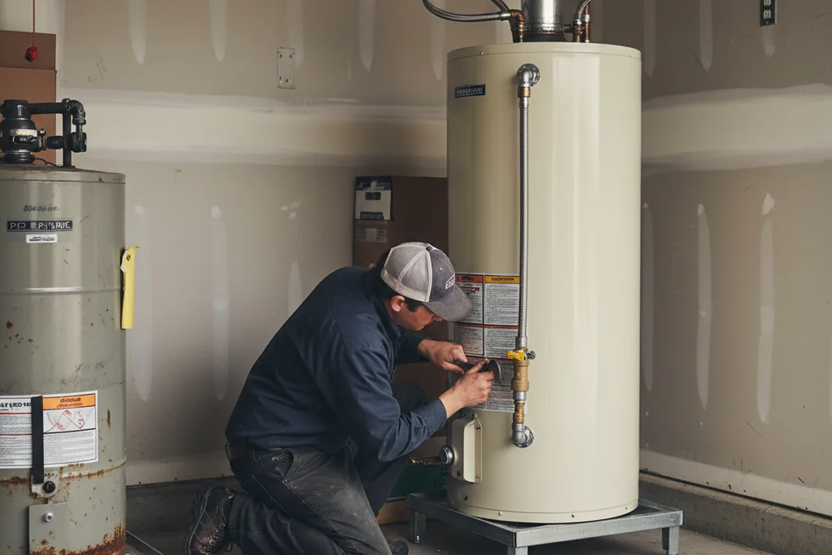 Water heater and shutoff valve replacement in Culver